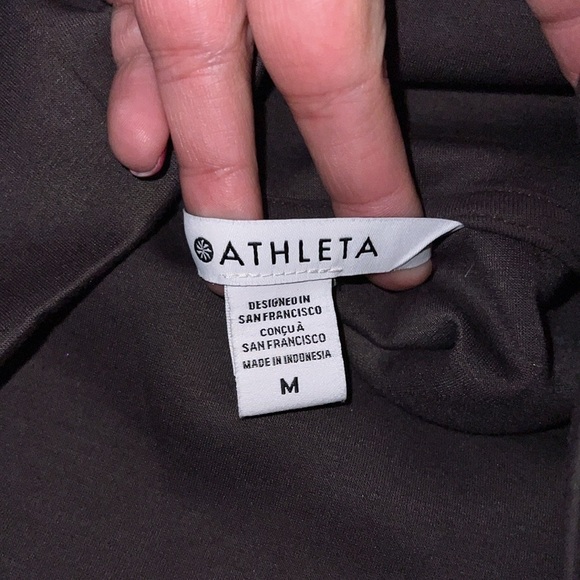 Athleta Allure Cinch Sweatshirt Size M Women's Shale Tunic Top - Picture 4 of 6